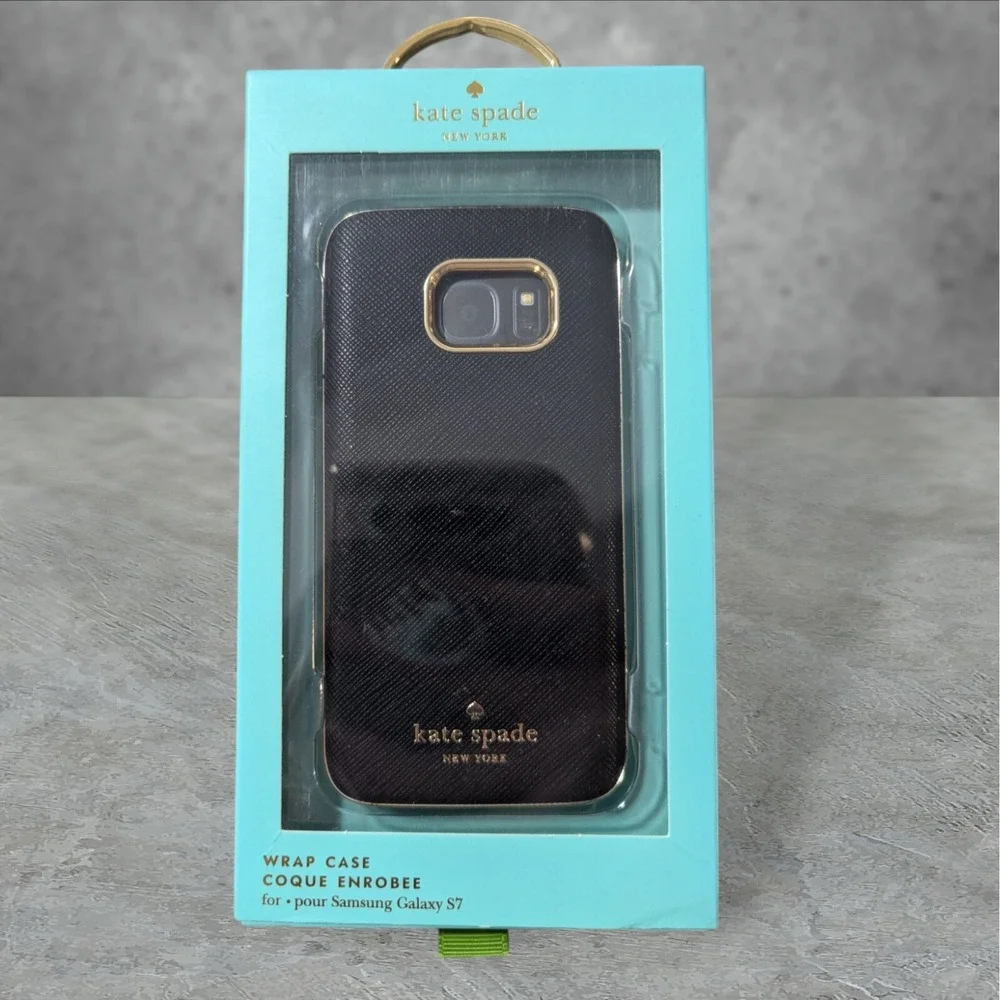 Kate Spade New‎ York Wrap Case For Samsung Galaxy S7 - Black & Gold A7